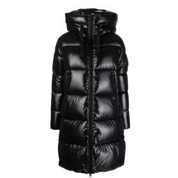Save The Duck Womens Isabel Shiny 3/4 Heavy Puffer Coat