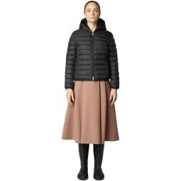 Save The Duck Womens Ethel Hooded Puffer Jacket with Faux Fur Lining