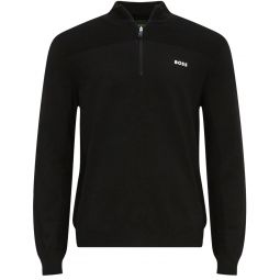 Hugo Boss Mens Momentum X Dry Flex Half Zip Pullover Sweater Solid Black