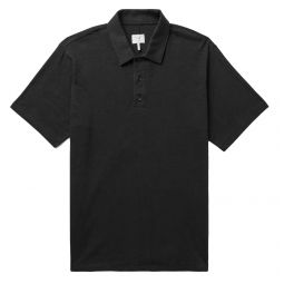 Rag & Bone Mens Solid Black Classic Flame Polo Shirt Short Sleeve T-Shirt