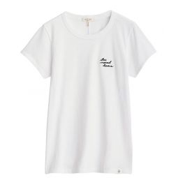 Rag & Bone Womens Star Crossed Lovers Embroidered Short Sleeve T-Shirt, White