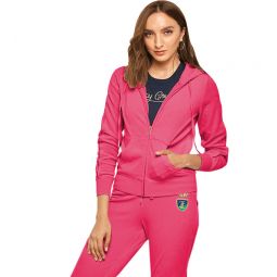 Juicy Couture Womens Couture Pink Velour Robertson Jacket Size S