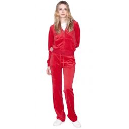 Juicy Couture Womens Haute Red Traditional Logo Track Velour Robertson Jacket XS