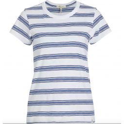 Rag & Bone Womens The Slub Blue White Striped T-Shirt