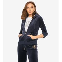 Juicy Couture Regal Anchor Velour Robertson Hoodie Jacket XL