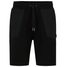 Hugo Boss Cotton Dolter Relaxed Fit Track Shorts, Black