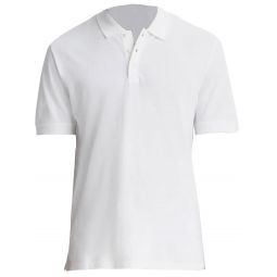 Vince Mens Pique Short Sleeve Polo, Optic White