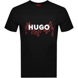 Hugo Boss Mens Black Dulive Flame Short Sleeve T-Shirt