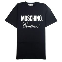 MOSCHINO Mens Navy Blue Script Logo Short Sleeve T-Shirt