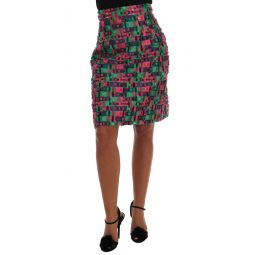 Dolce & Gabbana Jacquard High Waist Pencil Skirt