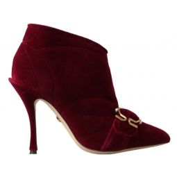 Dolce & Gabbana Elegant Velvet Devotion Ankle Womens Boots