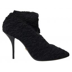 Dolce & Gabbana Elegant Virgin Wool Mid Calf Womens Boots