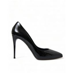 Dolce & Gabbana Elegant Black Patent Stiletto Womens Heels