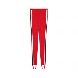 Gucci Womens Sylvie Red Legging Stirrup With BRB Web Stripe Pant (Small)