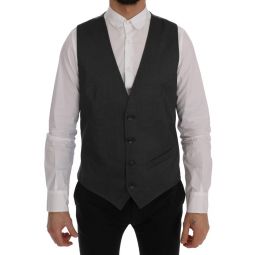 Dolce & Gabbana Gray STAFF Cotton Rayon Mens Vest
