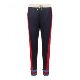 Gucci Womens Striped Cotton-Blend Trackpants