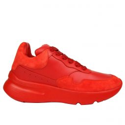 Alexander McQueen Womens Red Leather / Suede Sneaker