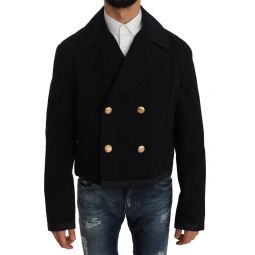 Dolce & Gabbana Dark Double Breasted Jacket Coat