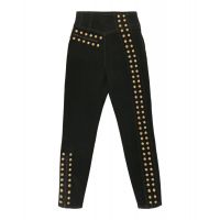 Gucci Womens Coated Denim Pant With Studs