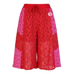 Gucci Womens Floral Lace Shorts