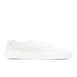 Saint Laurent Mens Perforated Leather Venice Low-top Sneaker in White