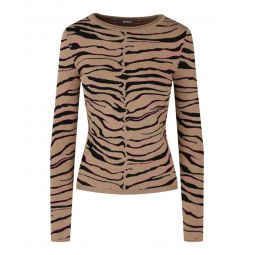 Stella McCartney Womens Tiger-Print Pullover Sweater