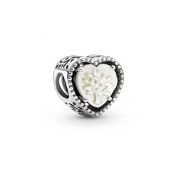 Pandora Love & Hearts Silver Cz Openwork Heart & Family Tree Charm