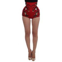 Dolce & Gabbana Embroide High Waist Mini Shorts
