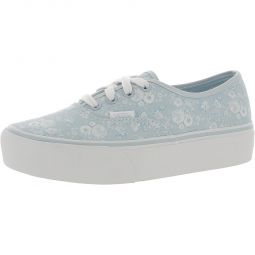 Authentic Platform Womens Floral Print Lifestyle Casual and Fashion Sneakers