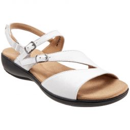 Riva Womens Leather Ankle Strap Slingback Sandals