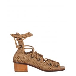 Stella McCartney Womens Woven Gladiator Sandals