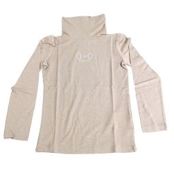 Gucci Kids Beige Modal Cashmere Horsebit Turtle Neck T Shirt (Size 4)