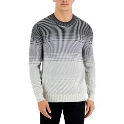 Mens Ombre Striped Crewneck Sweater