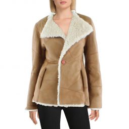 Womens Shearling Reversible Leather Jacket