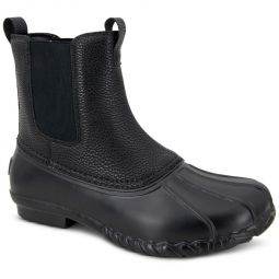 Milton Mens Faux Leather Duck Rain Boots