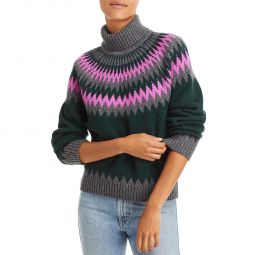 Womens Wool Cashmere Turtleneck Sweater