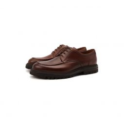 Brunello Cucinelli New Mena€s Lace-Up Brown Derby Shoes