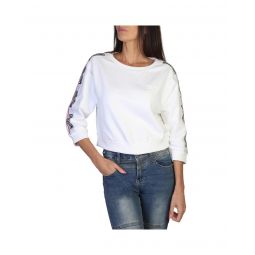 Moschino Round Neck 3/4 Sleeve Sweatshirt in Solid Color
