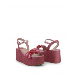 Moschino Chic Pink Wedge Sandals