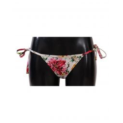 Dolce & Gabbana Floral Print Drawstring Bikini Bottom