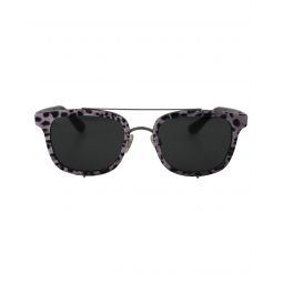 Dolce & Gabbana Leopard Metal Frame Sunglasses with Lens
