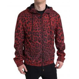 Dolce & Gabbana Leopard Print Hooded Bomber Jacket