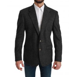 Dolce & Gabbana Plaid Check Wool Formal Jacket