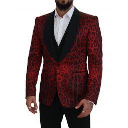 Dolce & Gabbana Leopard Print Formal 3 Piece Suit