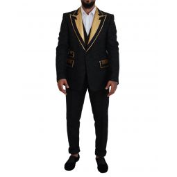 Dolce & Gabbana Slim Fit Gold Fantasy Tuxedo Suit