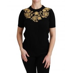 Dolce & Gabbana Embroidered Cashmere Sweater Top