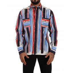 Dolce & Gabbana Striped Long Sleeve Cotton Shirt