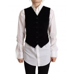 Dolce & Gabbana Corduroy Button Vest Top