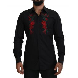Dolce & Gabbana Floral Embroidery Long Sleeve Shirt