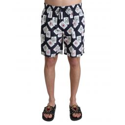Dolce & Gabbana Card Deck Print Beachwear Swimshorts